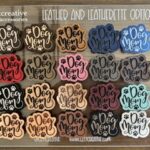 Leather and leatherette samples