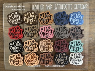 Leather and leatherette samples