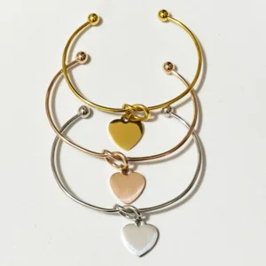 Heart Bangle Bracelet
